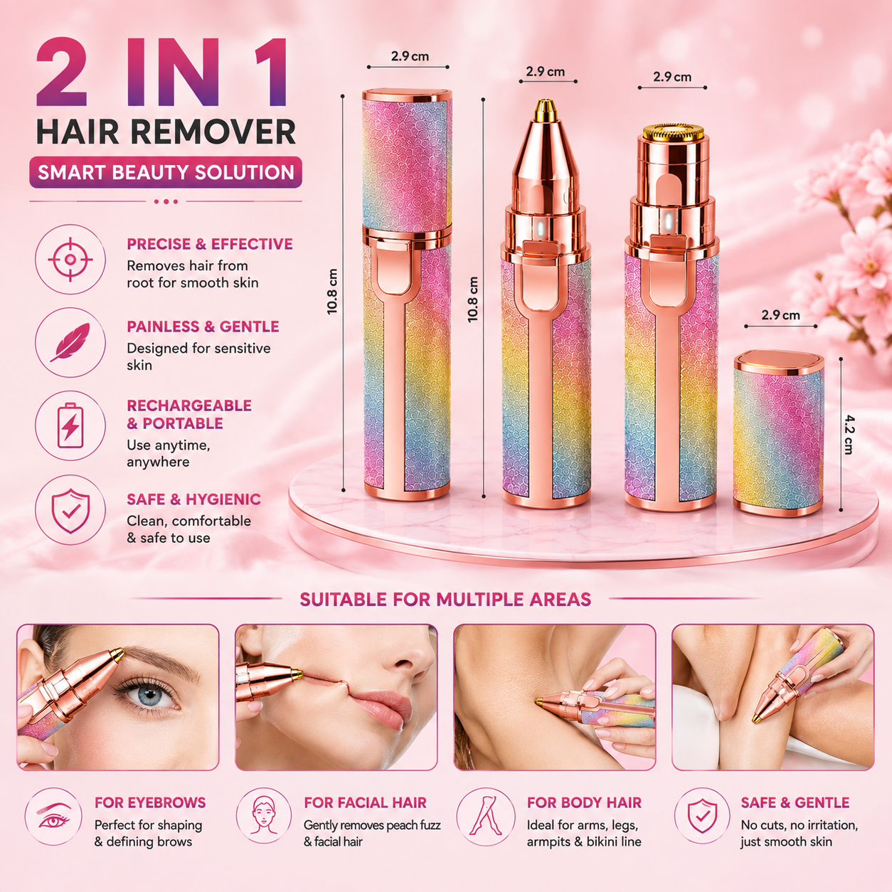 2-in-1 Eyebrow & Facial Trimmer