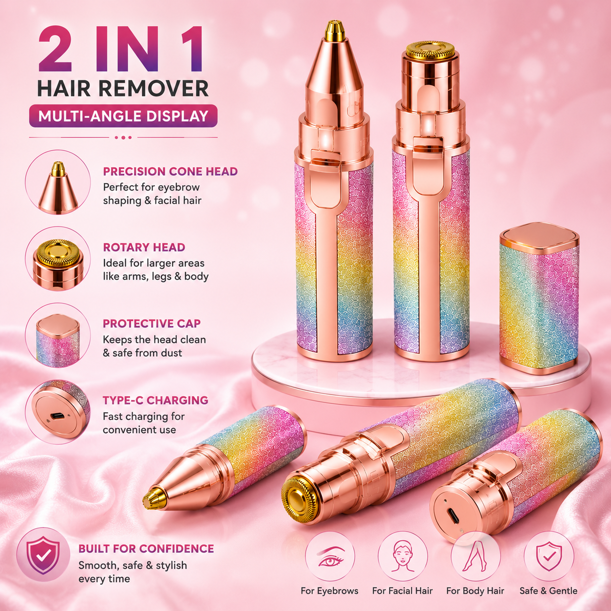 2-in-1 Eyebrow & Facial Trimmer